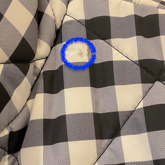 J. Crew Mercantile Women's Vest Quilted Blue White Gingham Check Size Large - Picture 8 of 8